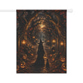 Halloween Witch Garden Banner — Spooky Pumpkin Pathway Yard Flag