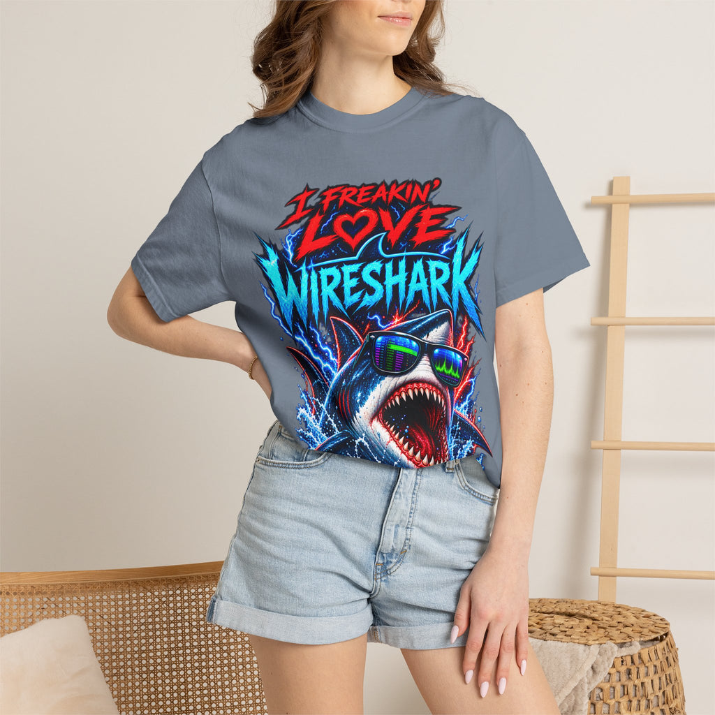 I Freakin' Love Wireshark T-Shirt | Retro Shark Network Tee (It's Not Working — "I Can't Connect!")