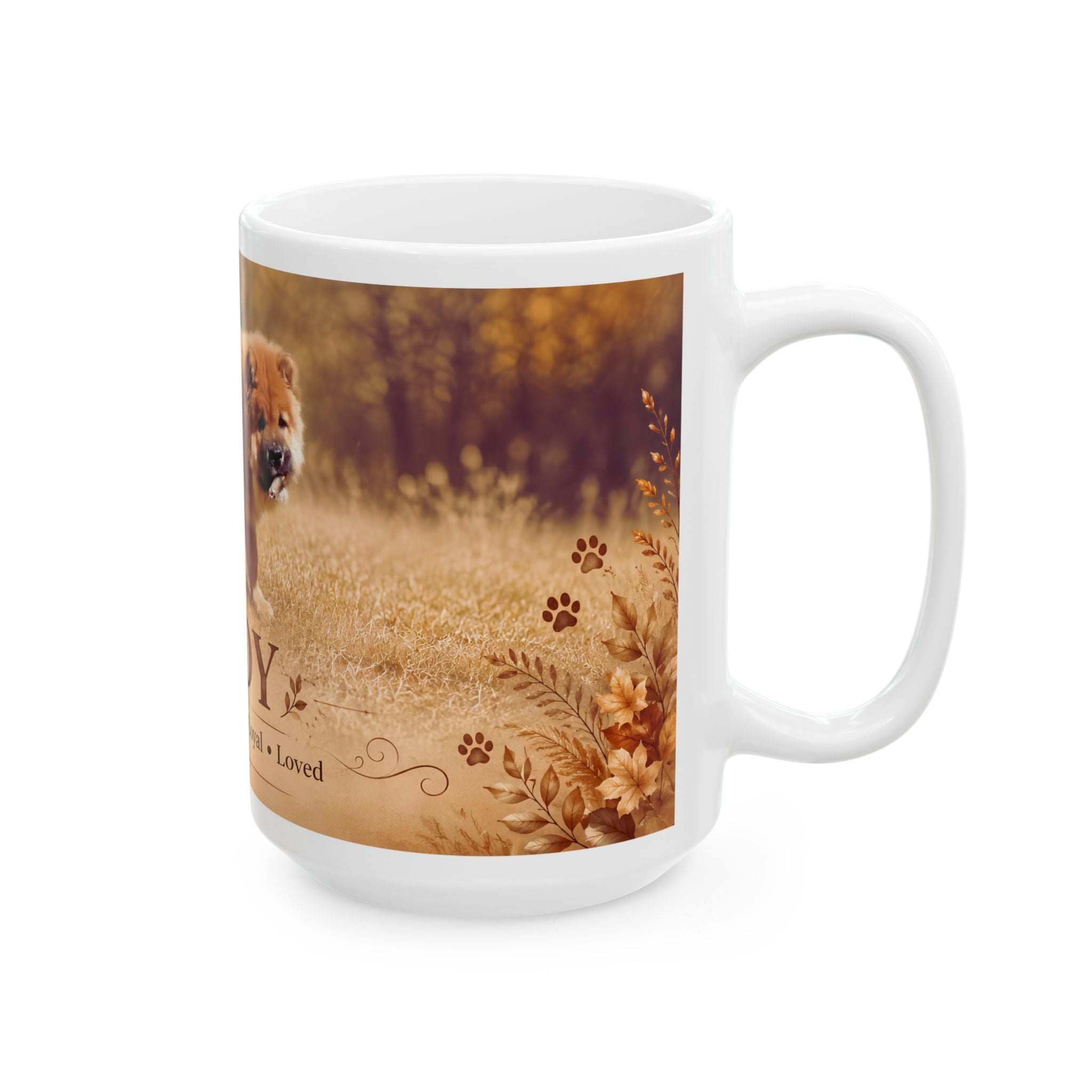Personalized Dog Photo Mug | Custom Pet Name Ceramic Coffee Cup (11oz & 15oz)