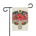 Two Flags One Heritage USA Puerto Rico Garden Banner