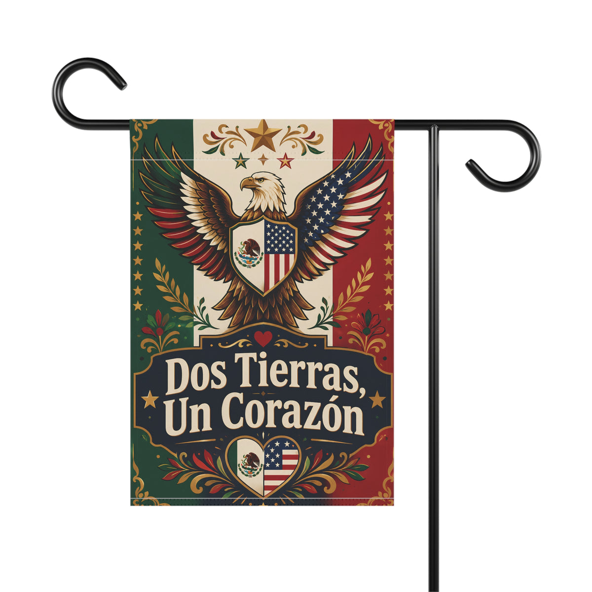 Dos Tierras, Un Corazón | Eagle Garden Flag