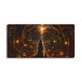 Halloween Witch Path Vinyl Banner — Spooky Pumpkin Lantern Outdoor Decoration