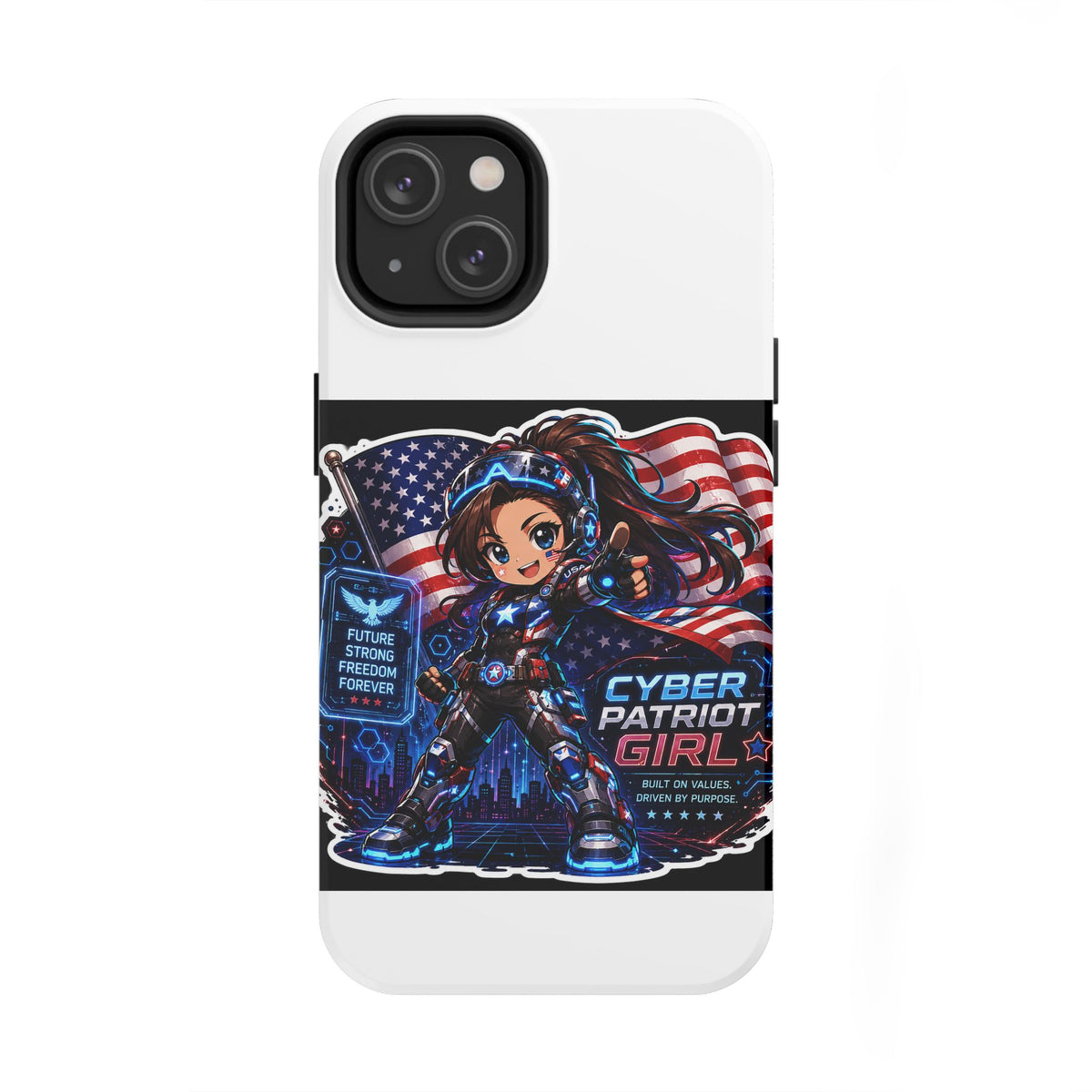 Cyber Patriot Girl | Tough Phone Case