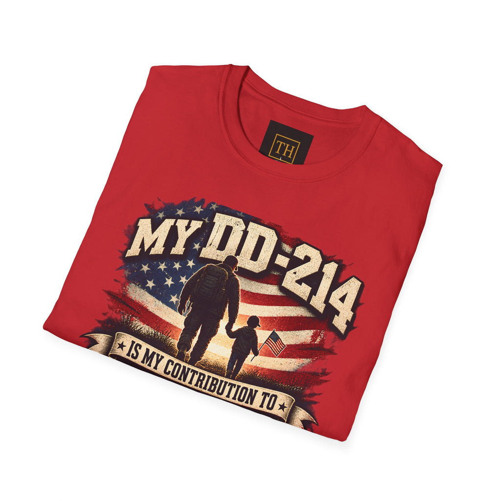 Veteran DD-214 Tribute T-Shirt — "My DD-214 Is My Contribution To 250 Years of American History"