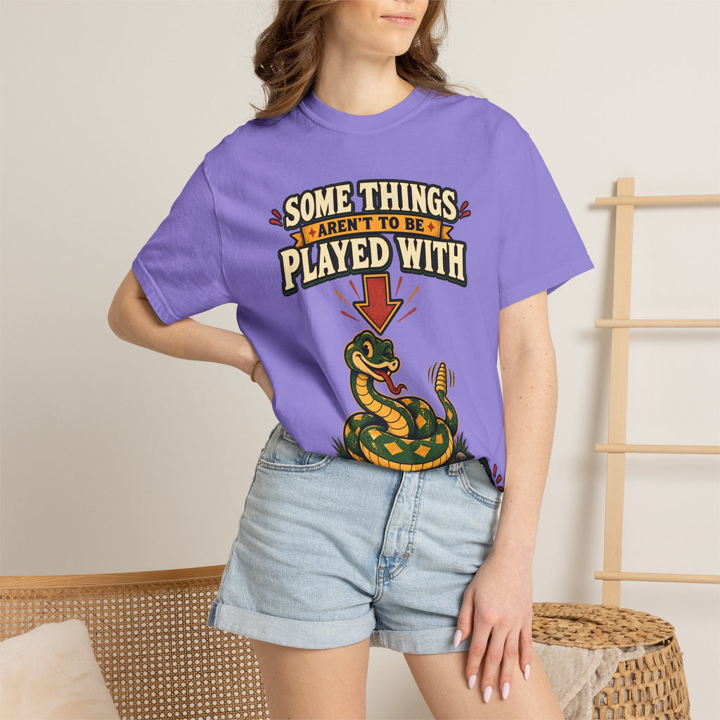 Snake Graphic T-Shirt | "Some Things Aren't to Be Played With, This One You Can" (I Won't Bite)