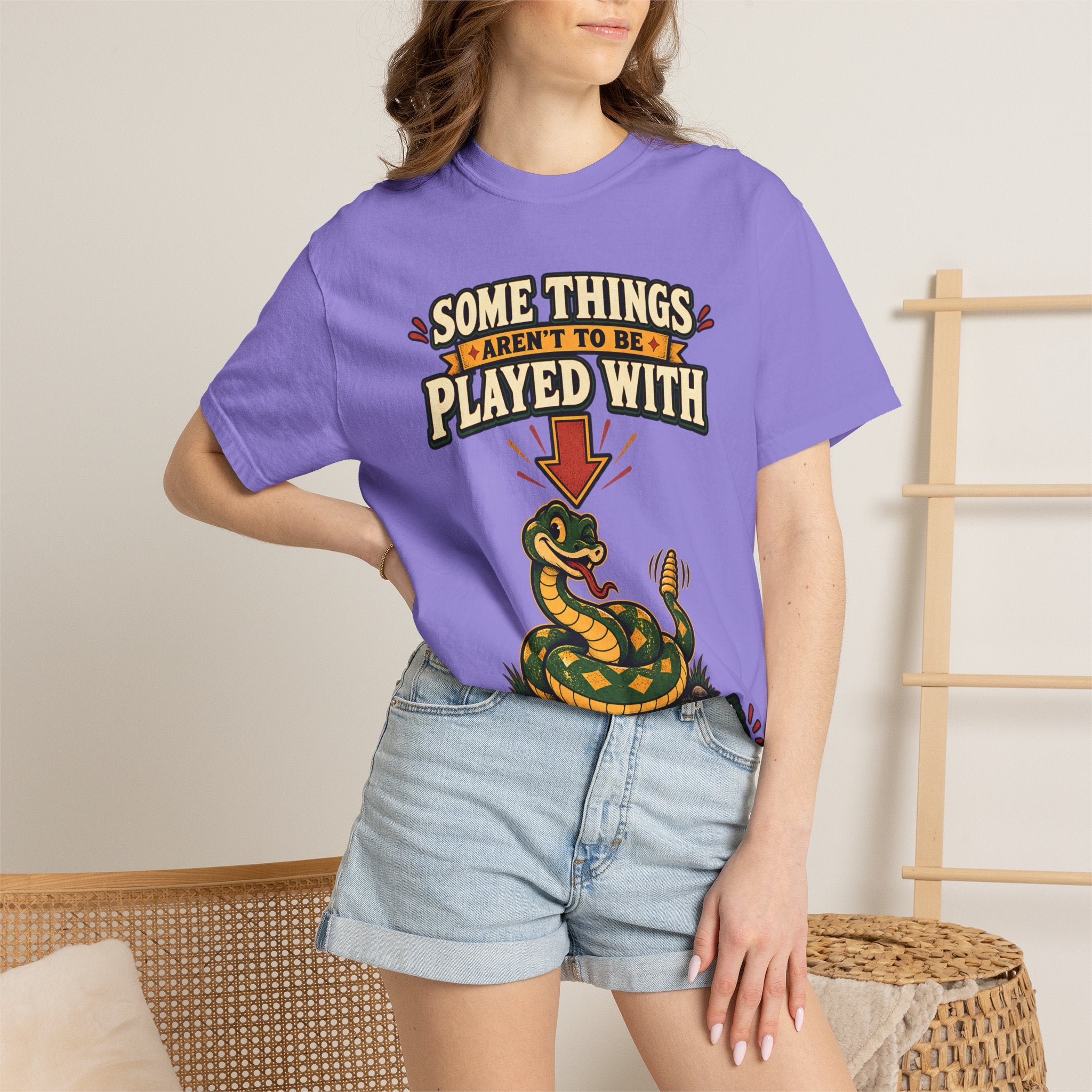 Snake Graphic T-Shirt | "Some Things Aren't to Be Played With, This One You Can" (I Won't Bite)