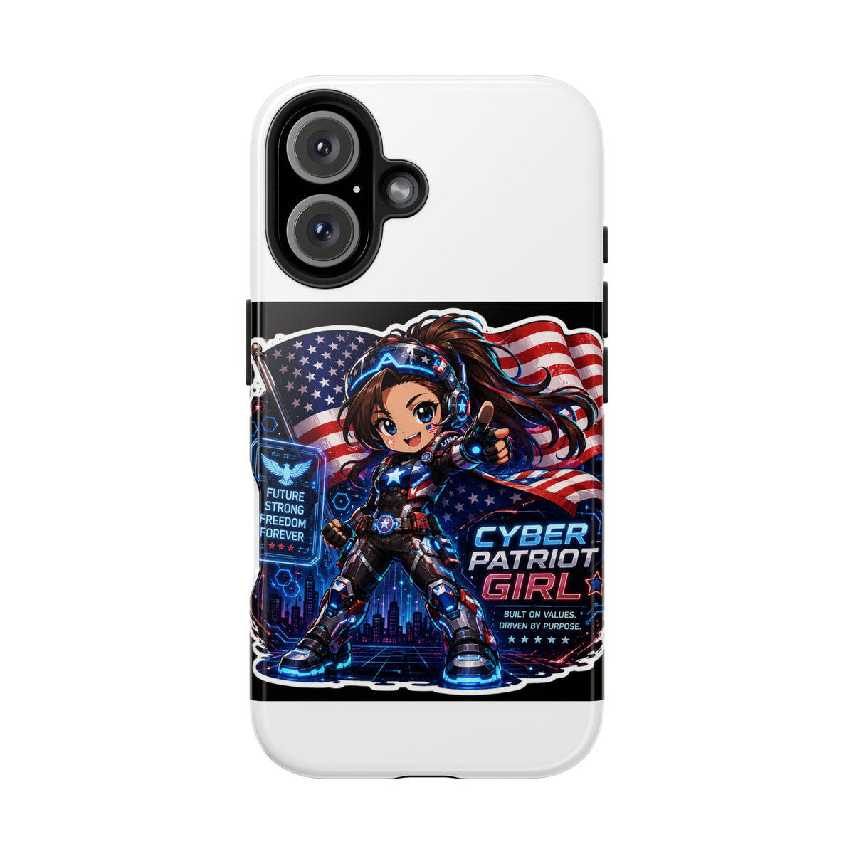 Cyber Patriot Girl | Tough Phone Case