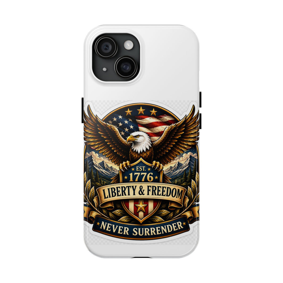 Patriotic Eagle Phone Case — "Liberty & Freedom 1776" Tough Protective Case