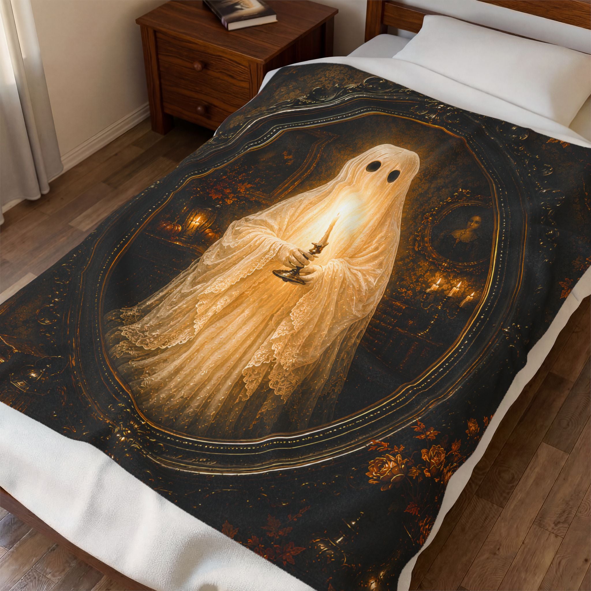 Boo Candle | Velveteen Plush Blanket