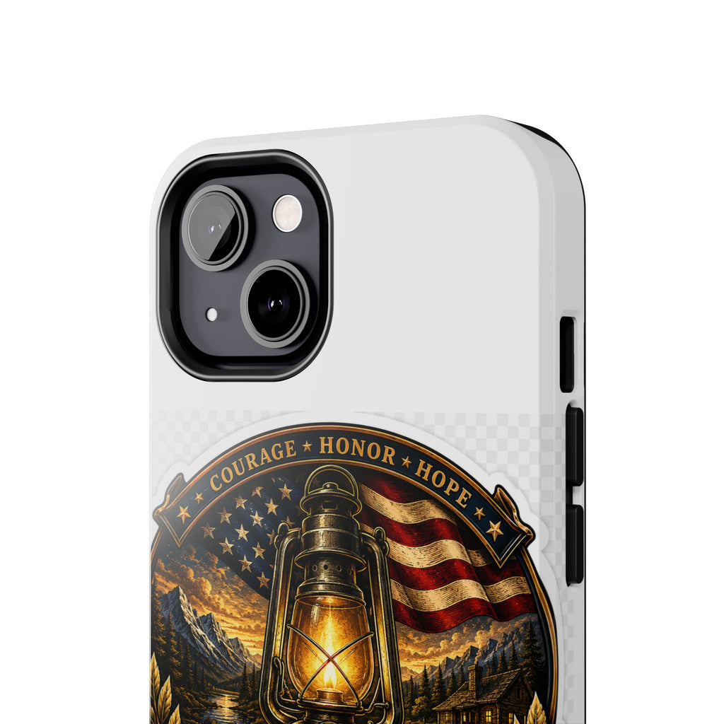 Be The Light Patriotic Tough Phone Case — 1776 Lantern Courage Honor Design