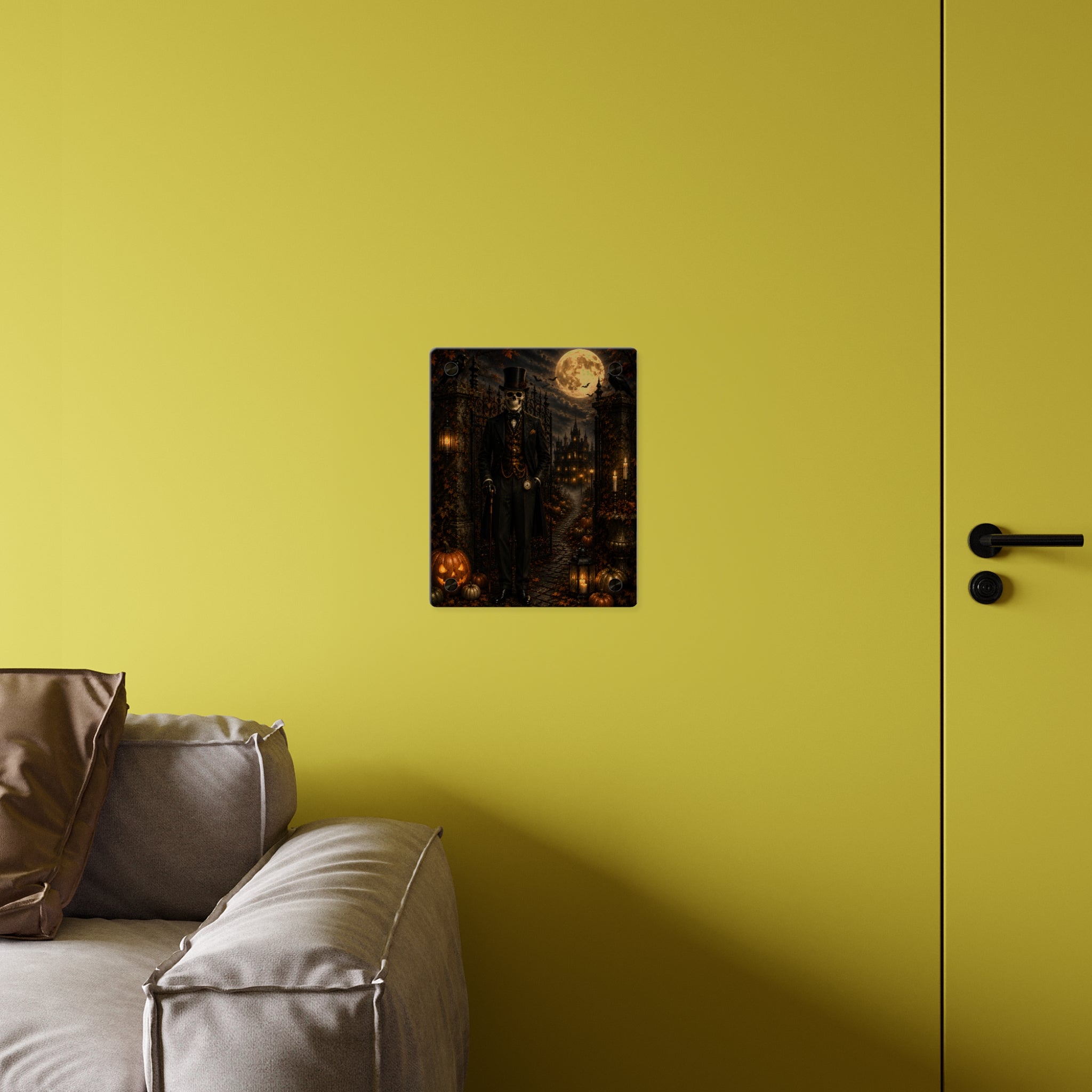 Gentleman Jack Acrylic Wall Art Panel | Dapper Gentleman Mansion Nightscape