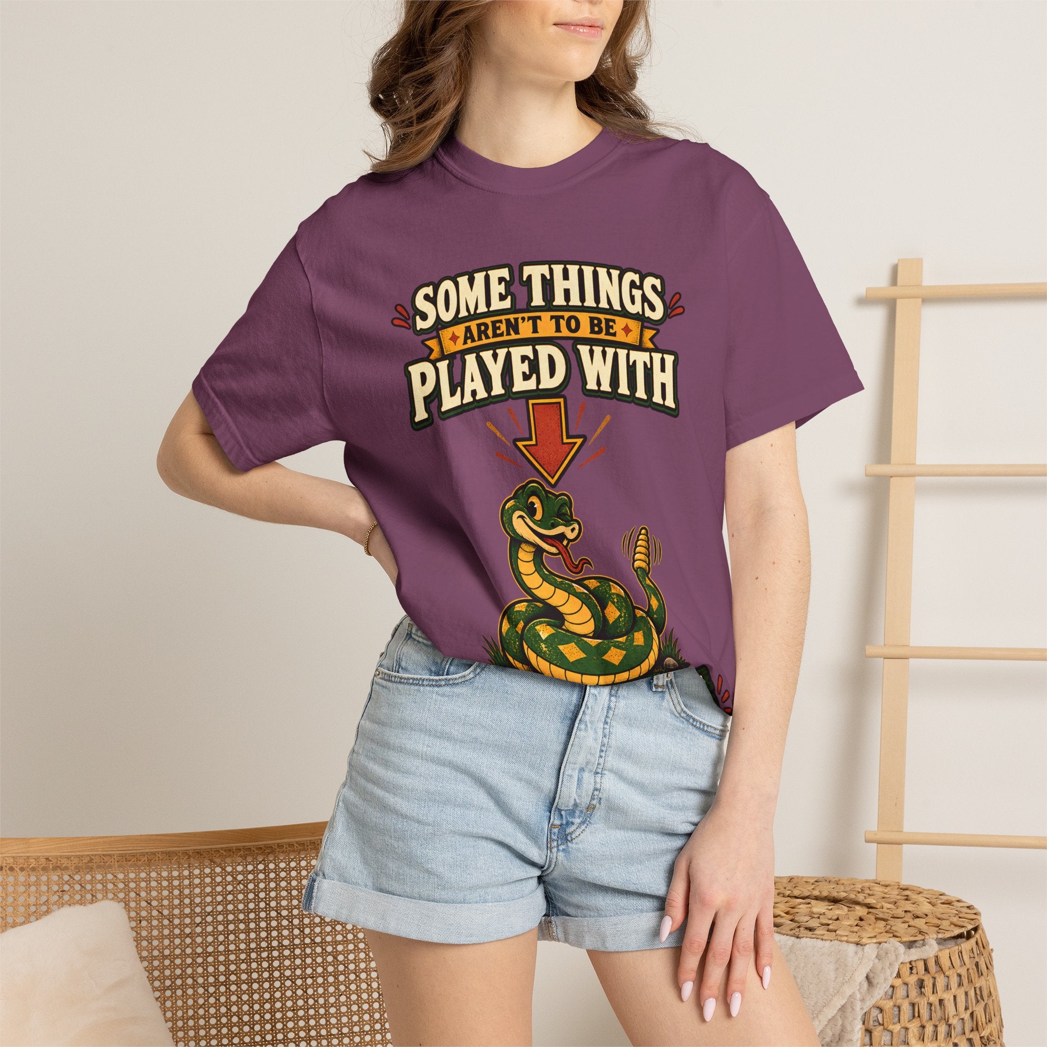 Snake Graphic T-Shirt | "Some Things Aren't to Be Played With, This One You Can" (I Won't Bite)