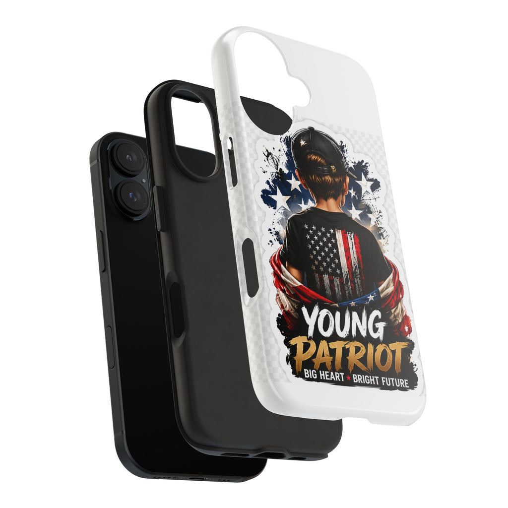 Young Patriot Tough Phone Case — American Flag Kid Design