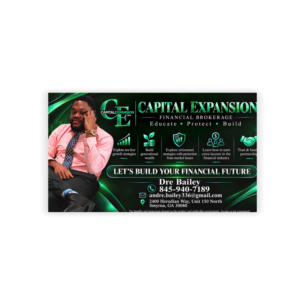 Dre Brown Business Cards – "Let’s Build Your Financial Future"