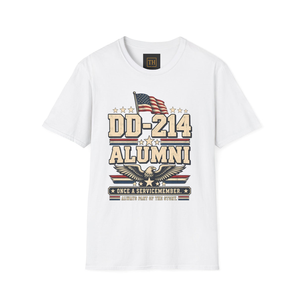 DD-214 Alumni Veteran T‑Shirt — Once a Servicemember Patriotic Military Tribute
