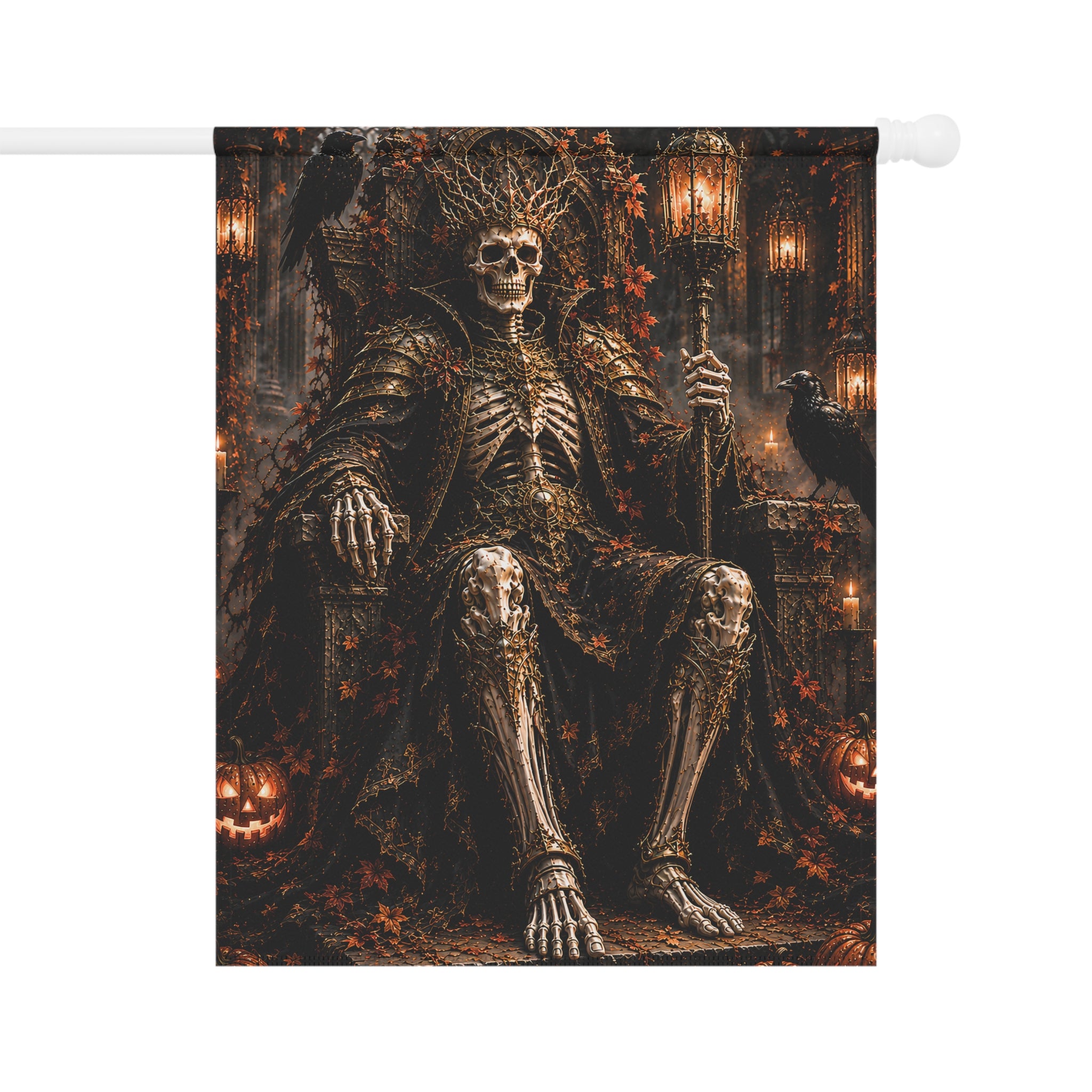 Skeleton King Halloween | Garden Flag
