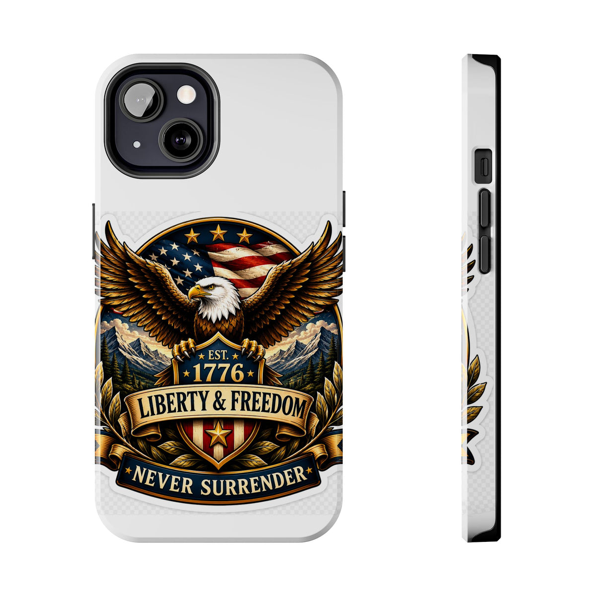 Patriotic Eagle Phone Case — "Liberty & Freedom 1776" Tough Protective Case