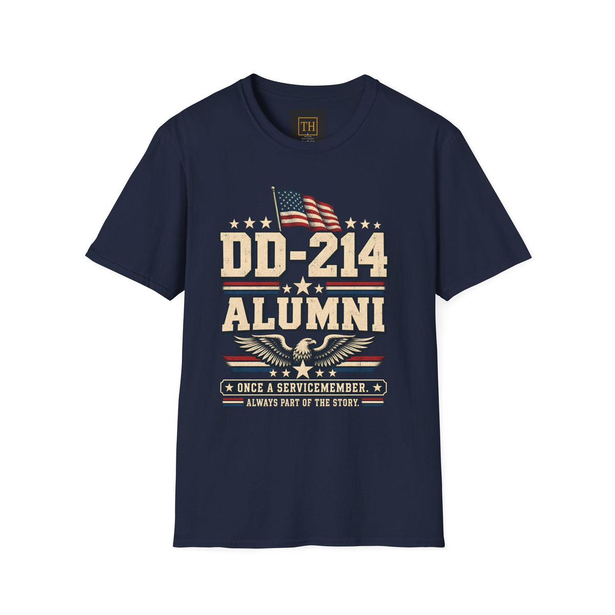 DD-214 Alumni Veteran T‑Shirt — Once a Servicemember Patriotic Military Tribute