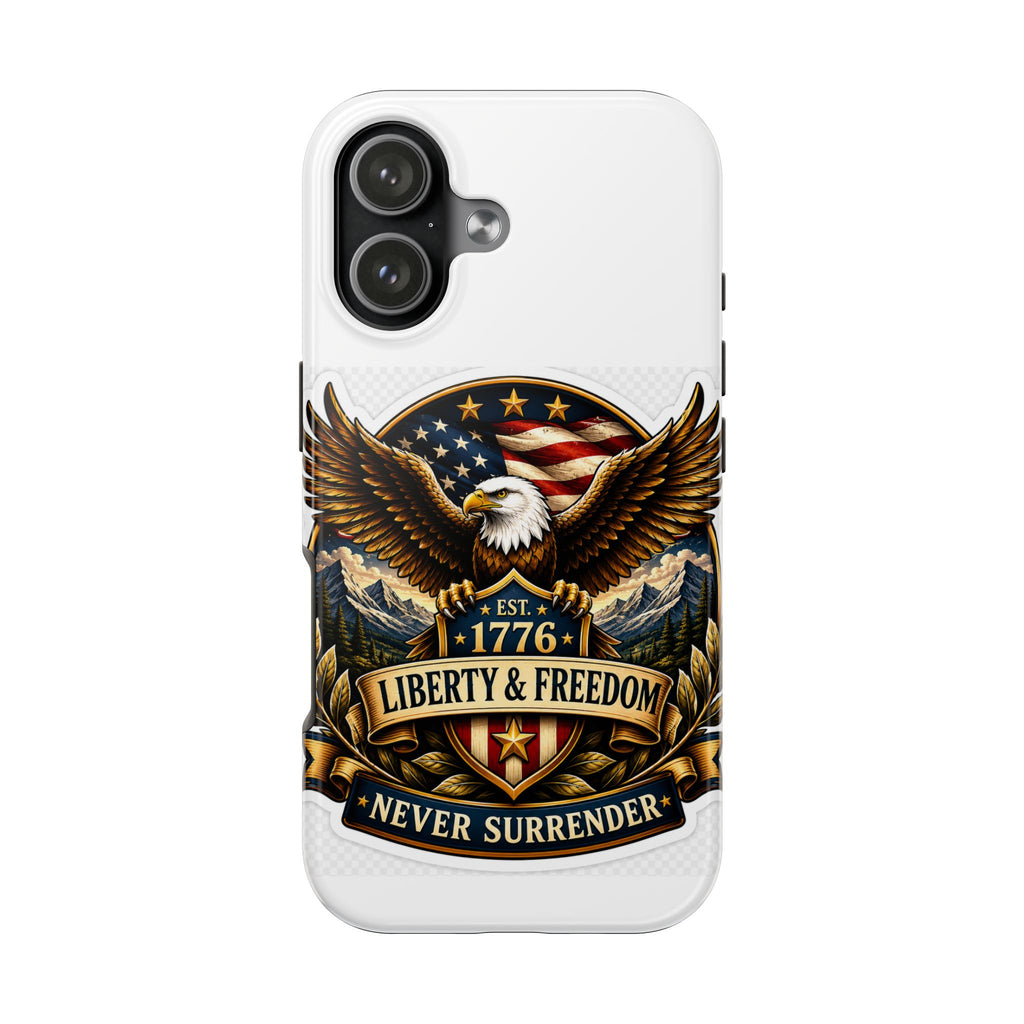 Patriotic Eagle Phone Case — "Liberty & Freedom 1776" Tough Protective Case