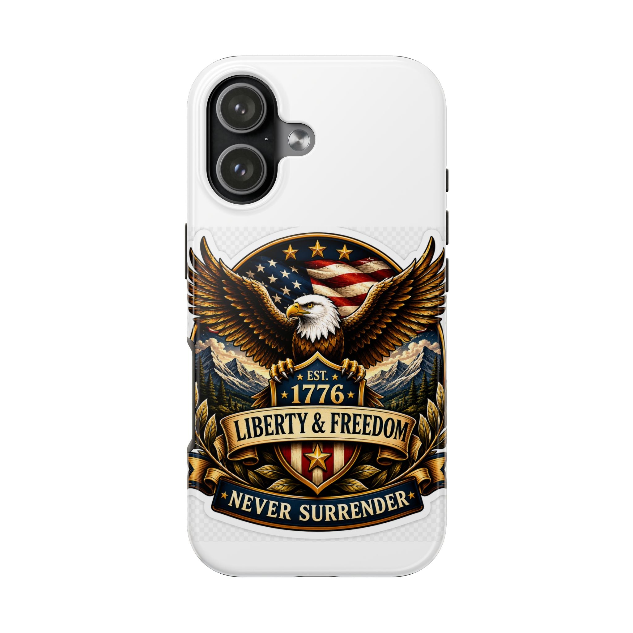 Patriotic Eagle Phone Case — "Liberty & Freedom 1776" Tough Protective Case