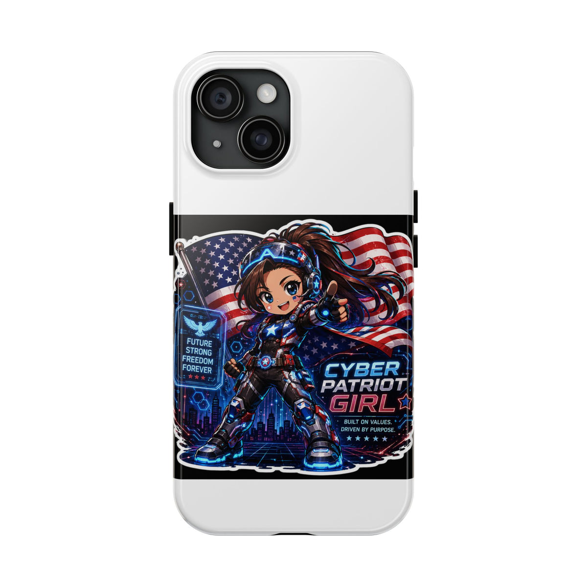 Cyber Patriot Girl | Tough Phone Case